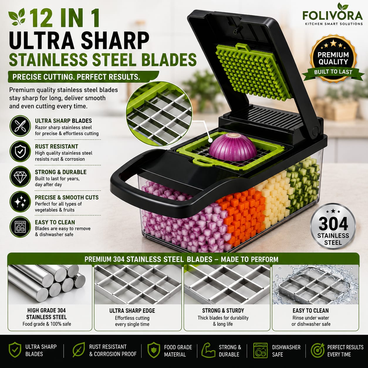 12 in 1 Multi-Purpose Vegetable and Fruit Chopper