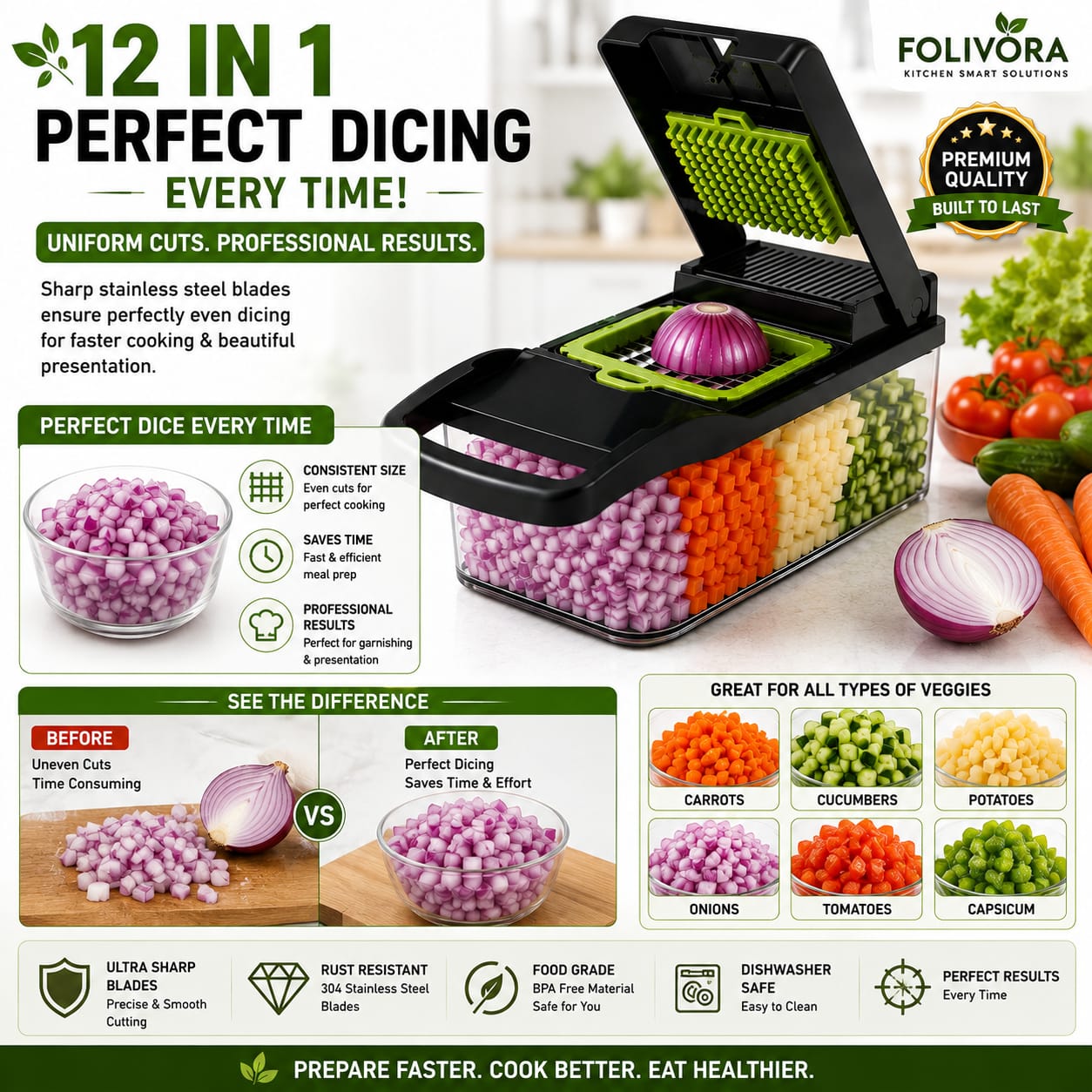12 in 1 Multi-Purpose Vegetable and Fruit Chopper
